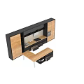 Modern Open Kitchen Design Featuring Light And Dark Wood Cabinets With Island Counter