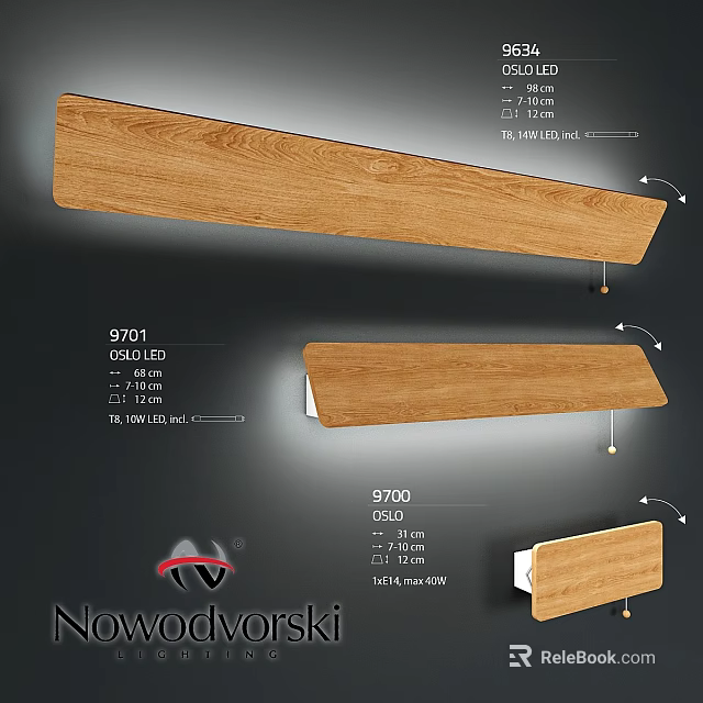 LED Wooden Wall Light With Adjustable Tilt Angle And Cabinet Design Features 3d model