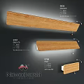 LED Wooden Wall Light With Adjustable Tilt Angle And Cabinet Design Features 3d model