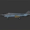 Blue Gray Camouflage Military Fighter Jet With Red Star Emblems Cockpit And Jet Engine
