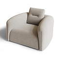 Basilico single sofa sofa leisure chair 3d model