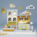 Tafo Coffee House With Cute Cartoon Shiba Inu Cloud Decorations And Photo Spot