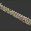 Sleek Modern Electric Train With Multiple Carriages Silver Gray Exterior And Red Stripes