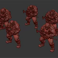 Modern game character bear 3d model
