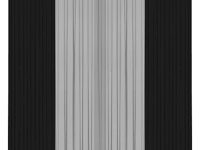 Modern Black and White Striped Curtains for Home Window Decoration 3d model