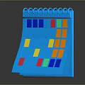 Calendar Cartoon Calendar Table Calendar Game Items 3d model