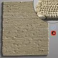 Beige Square Rug With Woven Texture And Handmade Design For Modern Living Space