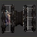 Stargate Spacetime Gate Sci-Fi Door Ring Door Loop Sci-Fi Ring Portal Shuttle Door 3d model