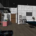 Industrial LOFT Recreation Room Theme Recreation Room 3d model