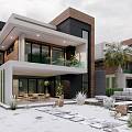 Modern single-family villa homestay building self-built house 3d model