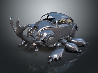 Hyundai Toy Cars Dung beetles Cars 3d model