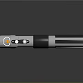 Detailed Lightsaber Design With Silver Black Handle Buttons And Metallic Finish