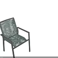Modern Woven Lounge Chair With Aluminum Frame And Light Green Seat Design