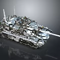 Modern Armored Military Vehicle With Camouflage Paint Antenna And Cannon Design