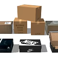 Modern Paper Box Paper Box Shoe Box Express Box 3d model