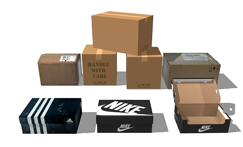 Modern Paper Box Paper Box Shoe Box Express Box 3d model