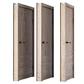 Wooden Hinged Doors With Natural Grain Modern Design For Home Interior Spaces