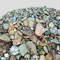 Stone Pile Building Material Pebbles Stone Block Rock Material Scanning Stone 3d model