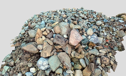 Stone Pile Building Material Pebbles Stone Block Rock Material Scanning Stone 3d model