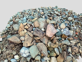 Stone Pile Building Material Pebbles Stone Block Rock Material Scanning Stone 3d model