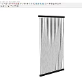 Modern Metal Wire Room Divider With Vertical Lines And Hanging Hooks 3d model