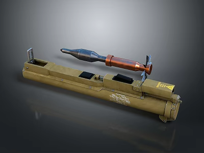 Rocket rocket launcher to air weapon to air missile shoulder missile shoulder rocket 3d model