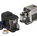 Modern Kitchen Appliances Two Coffee Machines With Beans Pack And Coffee Cup 3d model