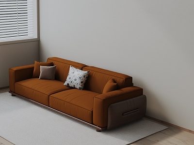 Modern three-seat sofa model