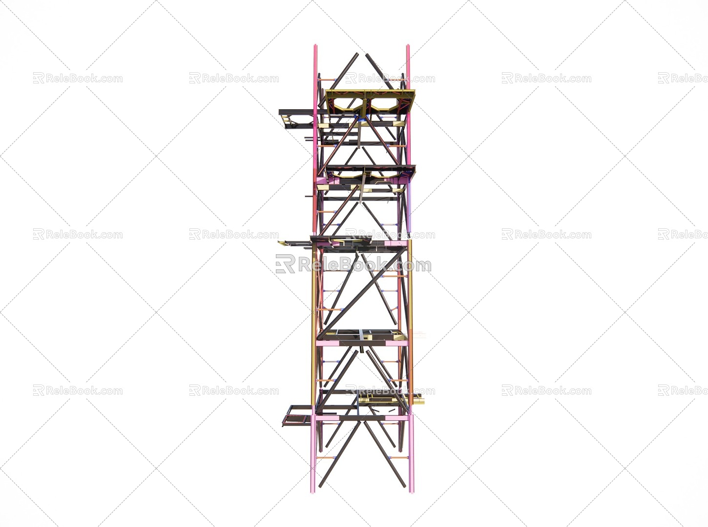 Structural reinforcement of cement plant 3d model