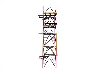 Structural reinforcement of cement plant 3d model