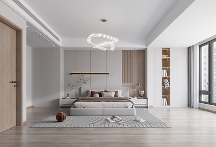 Modern Bedroom Simple Home Bedroom 3d model