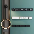 Modern Wall Mounted Track Sockets for Home Use 3d model