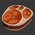 Fresh Raw Meat Piece With Juicy Marbled Texture And Red White Color Ready To Cook