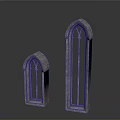Gothic Architectural Windows Small And Large With Arched Design Stone Material Carved Details