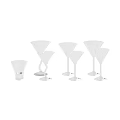 Various Wine Bottles And Drinking Glasses Including Cocktail Beer And Goblet Styles