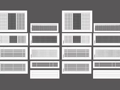 Various Air Conditioner Vent Grille Designs and Style Options for Home 3d model
