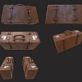 Realistic Old Boxes Modern Realistic Boxes Luggage Old Boxes Luggage Retro Old Objects 3d model