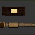 Vintage Brass Telescope With Leather Grip And Wooden Box With Metal Fittings