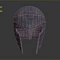 Vintage Metal Helmet Sculpture Carving with Intricate Textured Surface and Classic Design