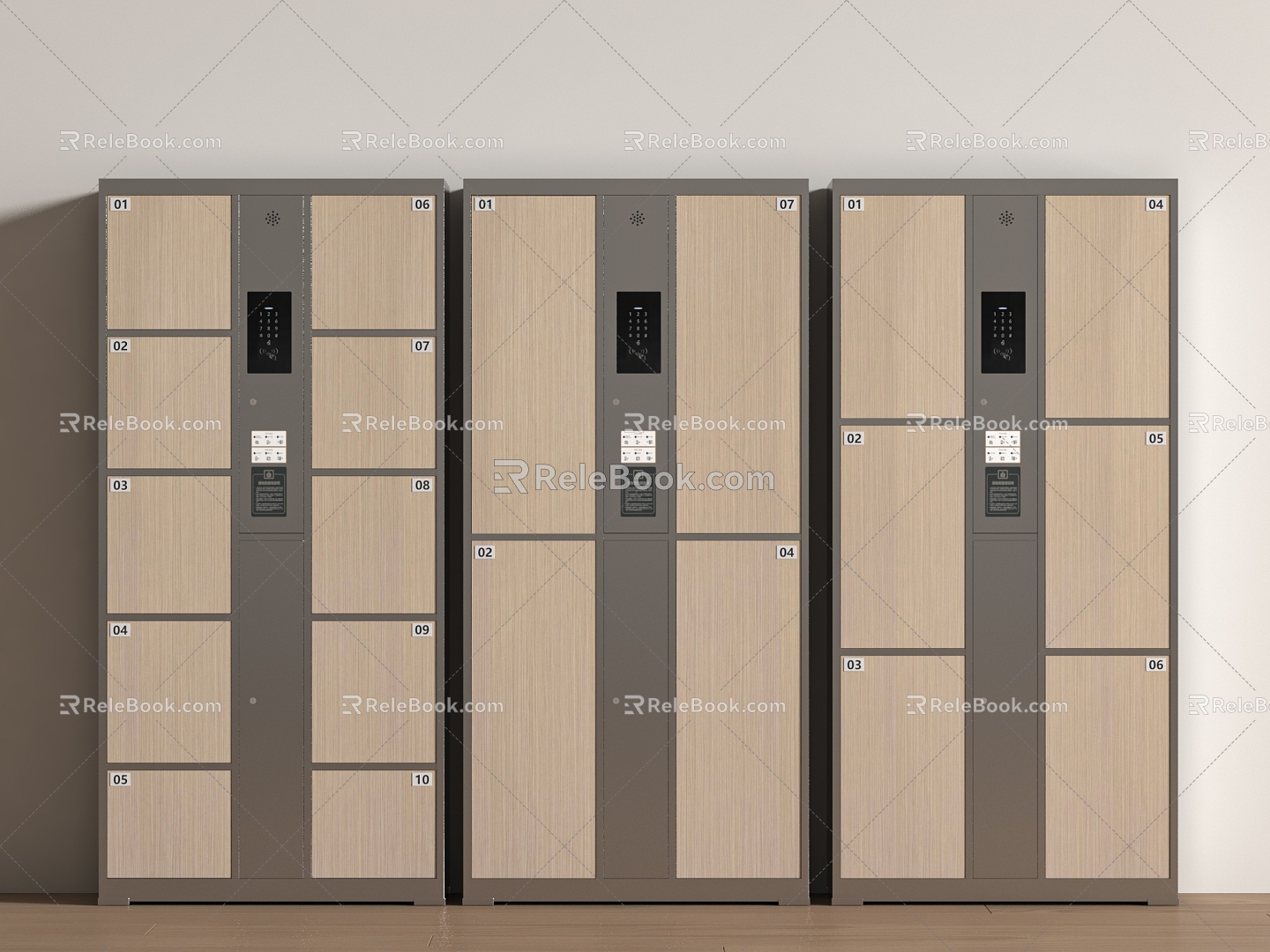 Modern Public Space Locker Storage Cabinet Pier Cabinet 3d model