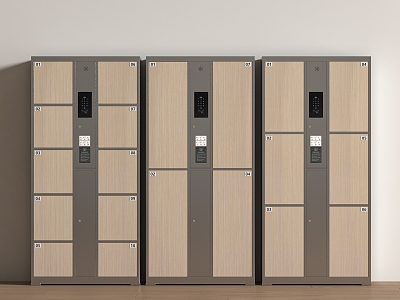 Modern Public Space Locker Storage Cabinet Pier Cabinet 3d model