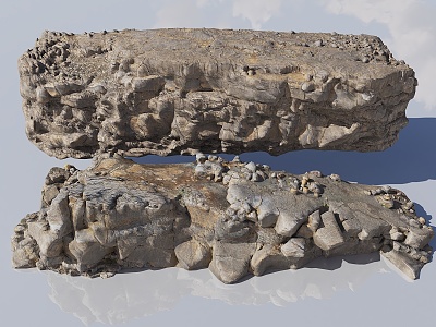 Stone Mountain Seaside Stone Reef Cliff Rock Wall Mine Stone Wall Cliff Rock Strange Stone Sea Stone Canyon Karst 3d model