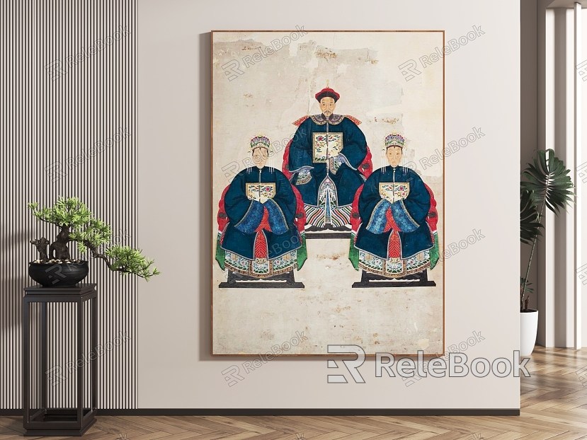 New Chinese Figure Painting Figure Decorative Painting Hanging Painting model