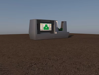 modern shooting station 3d model