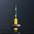 Ergonomic Blue And Yellow Handle Claw Hammer With Non Slip Grip And Metal Head