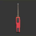 Red Walkie Talkie With Digital Screen And Control Buttons For Daily Use
