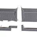 New Chinese-style Eaves Roof Tiles Ancient Building Components 3d model