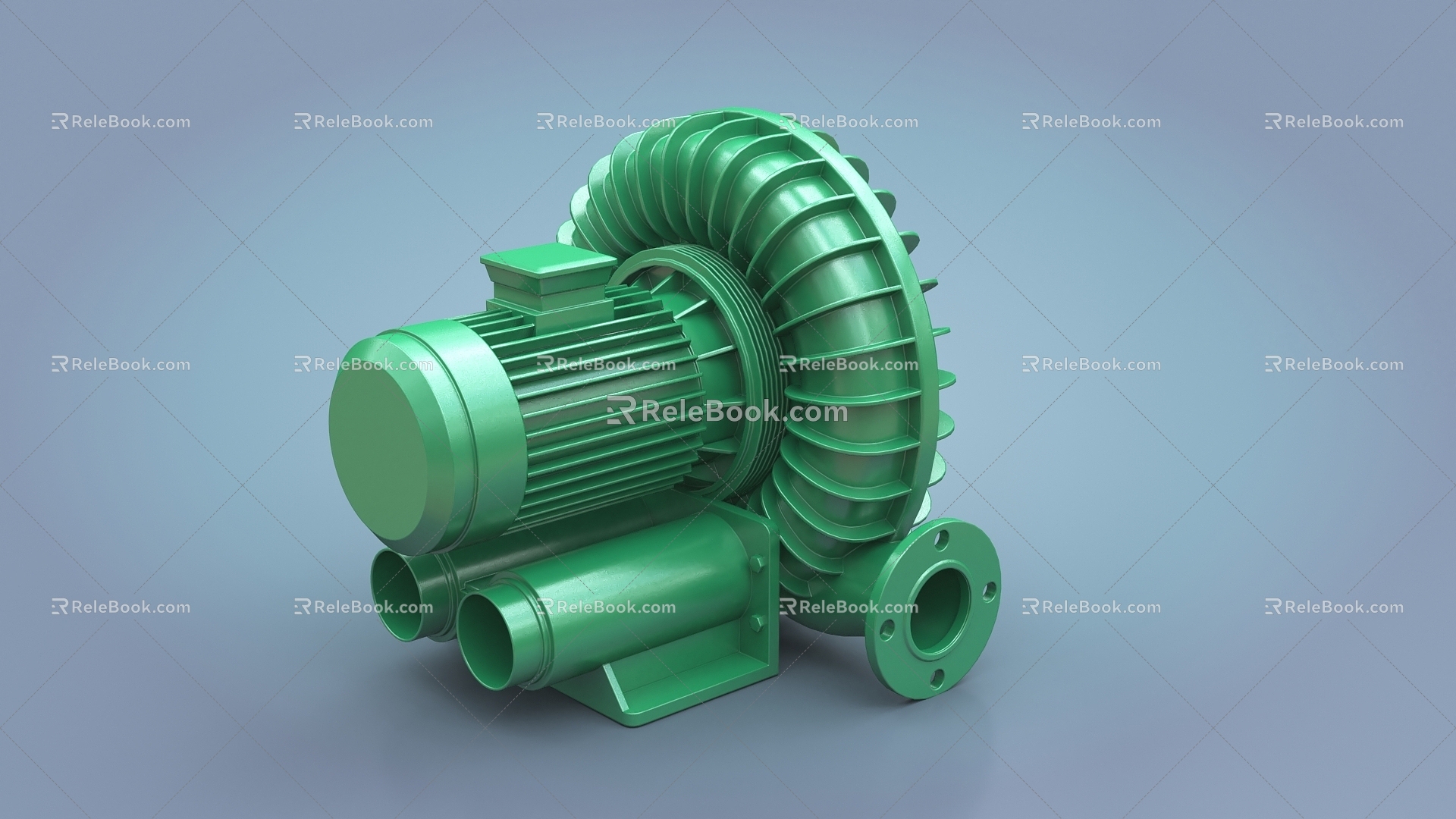 Industrial Fan Gas Fan Corrugated Fan Motor 3d model