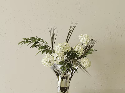 Vase Floral Flower Light Luxury Vase 3d model