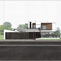 Modern single-family villa single-family villa exterior 3d model